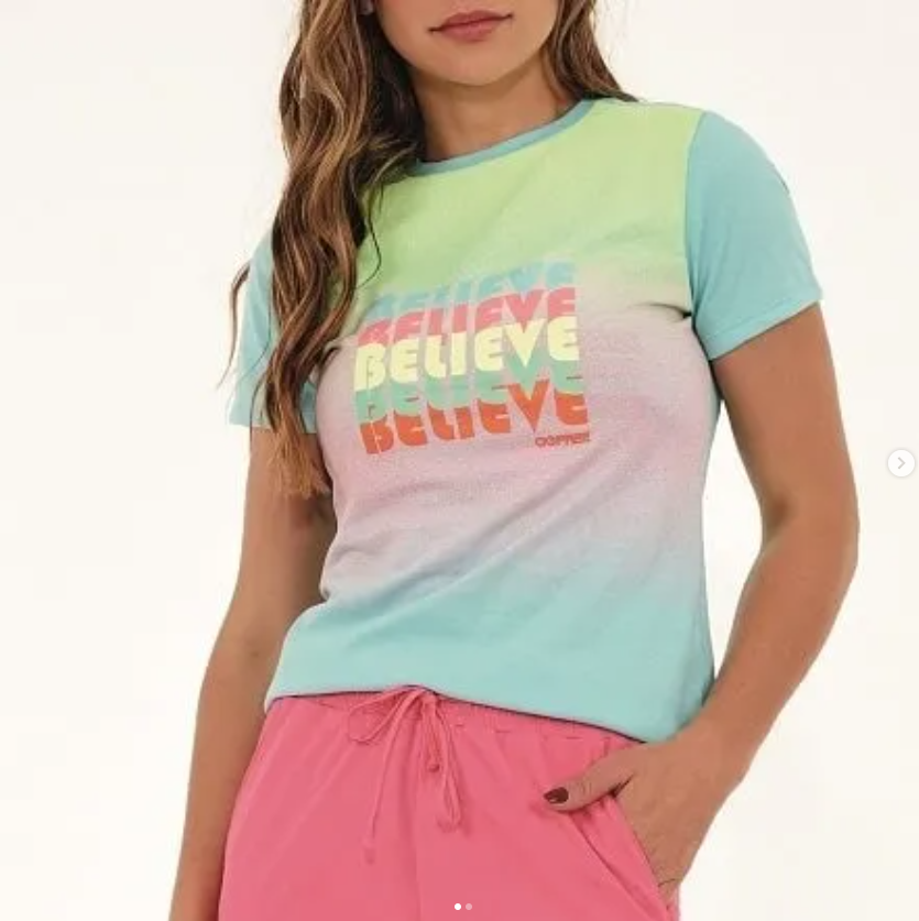 Camiseta Believe Estampada